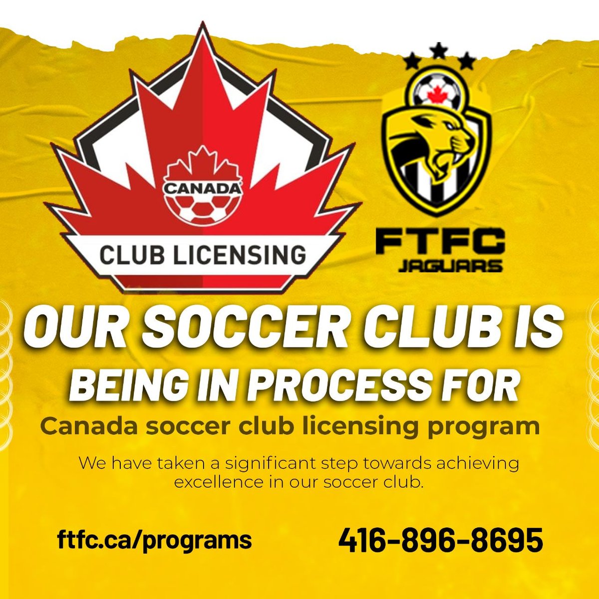 FTFCsoccer's tweet photo. Our soccer club “First touch FC” is being in process for CANADA SOCCER CLUB LICENSING PROGRAM
First Touch FC, a well-known soccer club based in Canada - Ontario, has taken a significant step towards achieving excellence in the sport. 
#soccer #soccercanada #soccerbrampton https://t.co/hzIozhrZZo