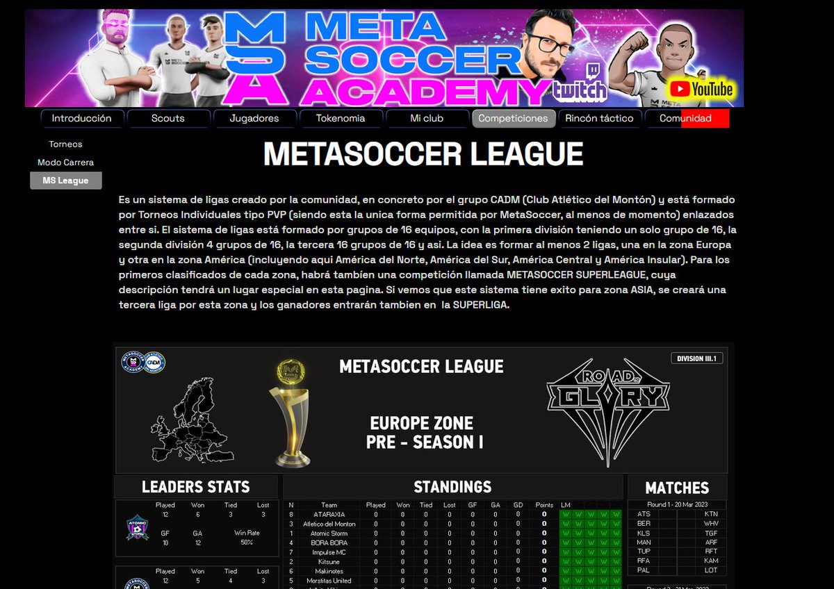 Desde <a href="/AtleticoMonton/">Atlético del Montón</a> y @MetasoccerA estamos preparando el nuevo sistema de DIVISIONES en  <a href="/MetaSoccer_EN/">MetaSoccer</a> . Estamos también intentando afinar algunas cosas con el equipo de MetaSoccer cuya apertura para escuchar propuestas la agradecemos un montón. 

metasoccer-academy.com/metasoccer-lea…