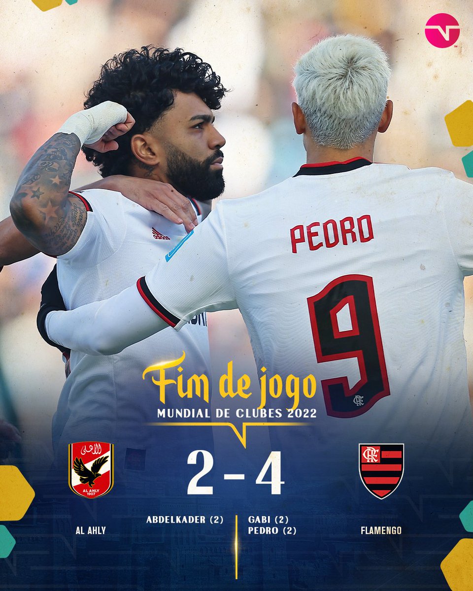 TNTSportsBR's tweet photo. O 3° LUGAR DO MUNDIAL É DO FLAMENGO! 🥉🔴⚫ Em um JOGÃO, Pedro e Gabigol, de virada, conquistaram a vitória para o Rubro-Negro! #MundialNaTNTSports https://t.co/ignfKBeQ2u