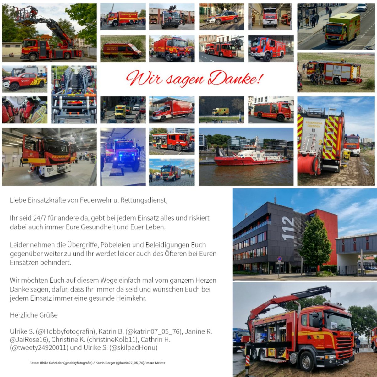 Ulrike Schröder on Twitter "Ein ganz großes DANKE an alle Einsatzkräfte von Feuerwehr