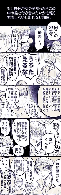 もし自分が女の子だったら誰と付き合いたいか発表しないと出れない部屋 
