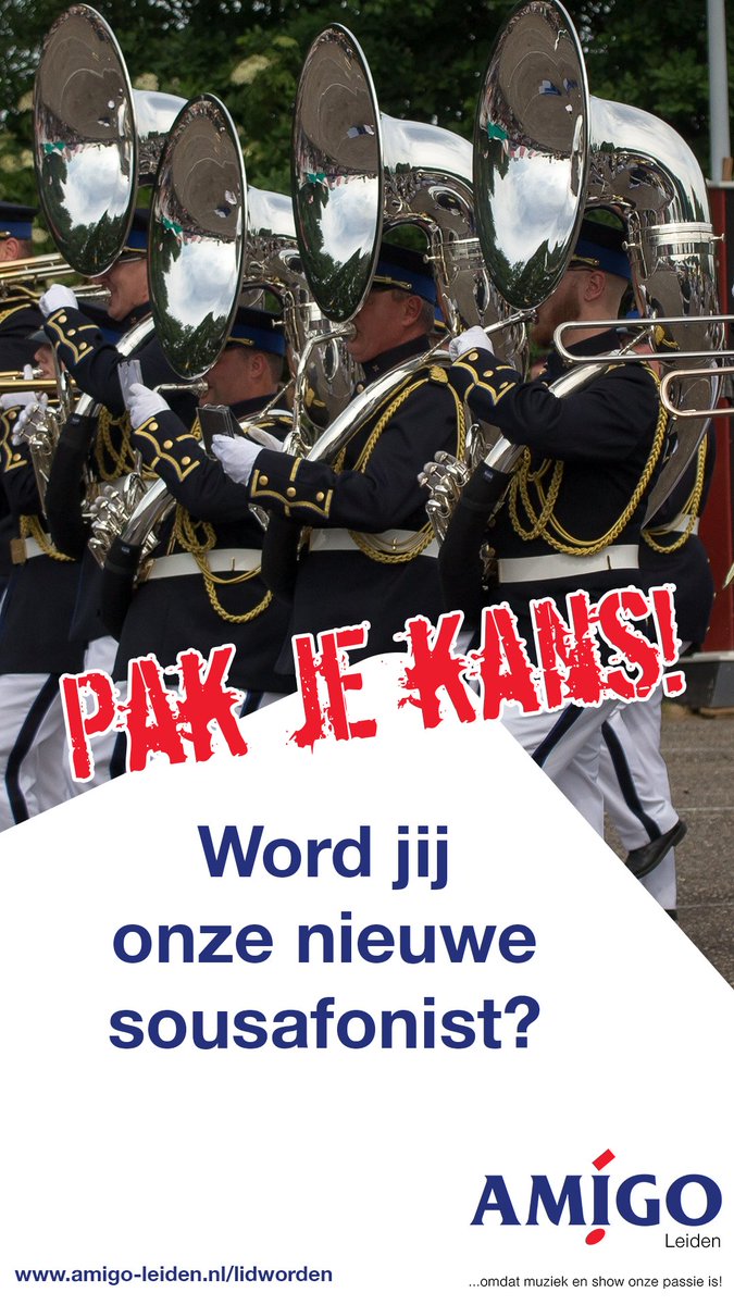 Er liggen nog 2 sousafoons klaar. Mail naar info@amigo-leiden.nl voor meer informatie of kijk op amigo-leiden.nl/lidworden | #muziekvereniging #Leiden #muzikant #dtv #korpsmuziek #showkorps #hobby