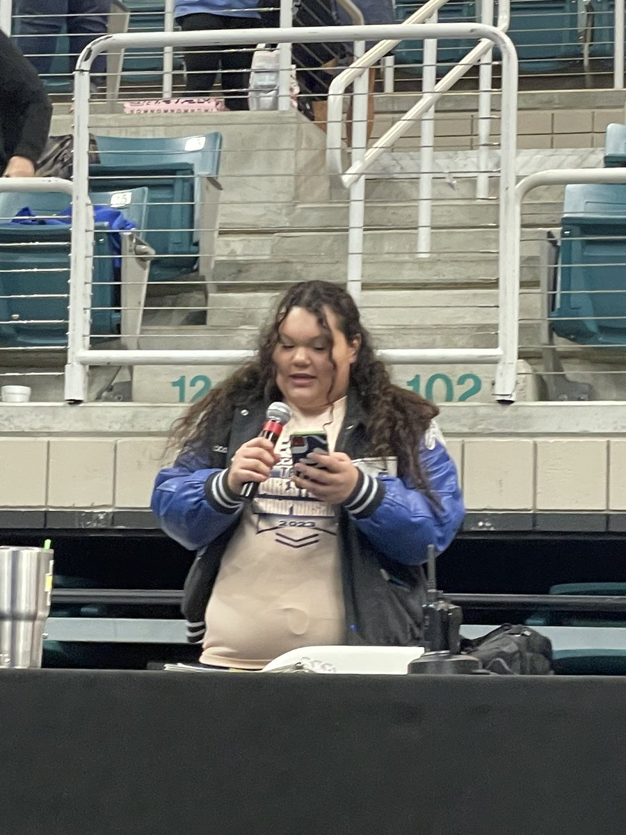Great job Belinda.  She just sang the National Anthem for day two of the Regional tournament!