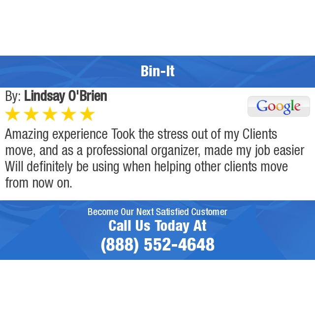 5 Star: Lindsay O. "Amazing experience Took the stress out of my Clients move, and as a professional organizer,..." bit.ly/3GCYqxG