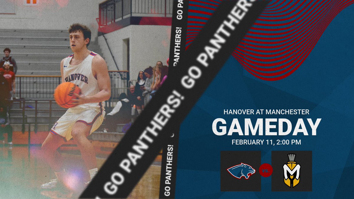 MBB 🏀 | Hanover and Manchester enter the contest tied for the second spot among the HCAC.

The Panthers are in search of their eighth straight win! #StripeStandard #TheHeartofD3 #D3hoops

📍North Manchester, Ind.
🏀 2:00 PM
🎥 ow.ly/zv3X50MPyO5
📊 ow.ly/5u7q50MPyOb