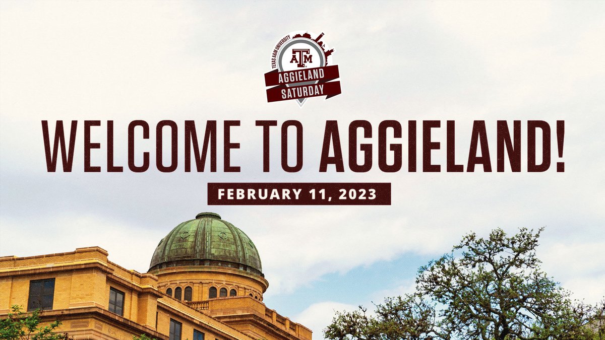 👍 It's Aggieland Saturday! 👍 Howdy and welcome to Aggieland to all of our future Aggies and their families visiting #TAMU today! #AgSat