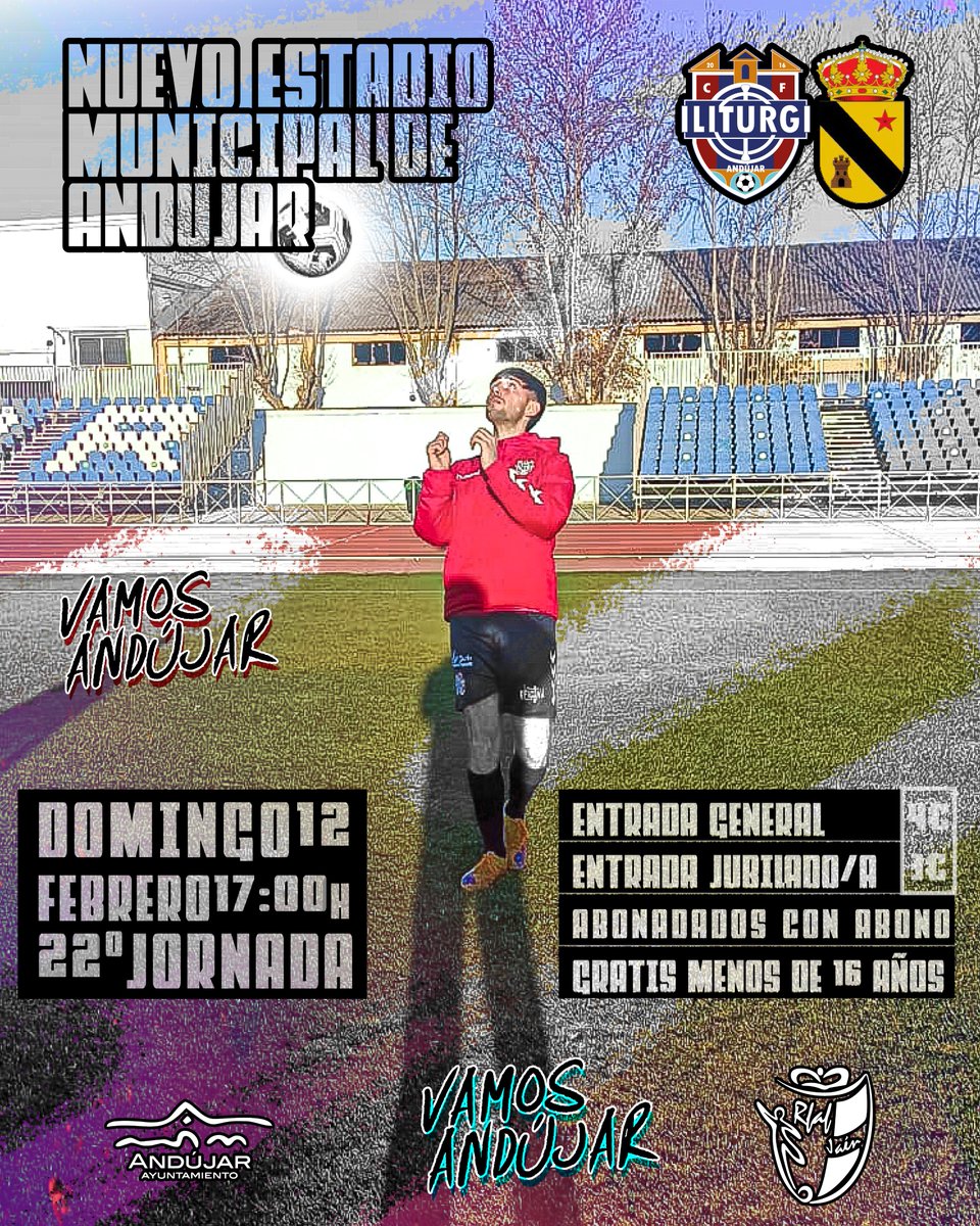 OS ESPERAMOS EL DOMINGO 💪💪

VAMOS ANDÚJAR ❤️❤️💙💙