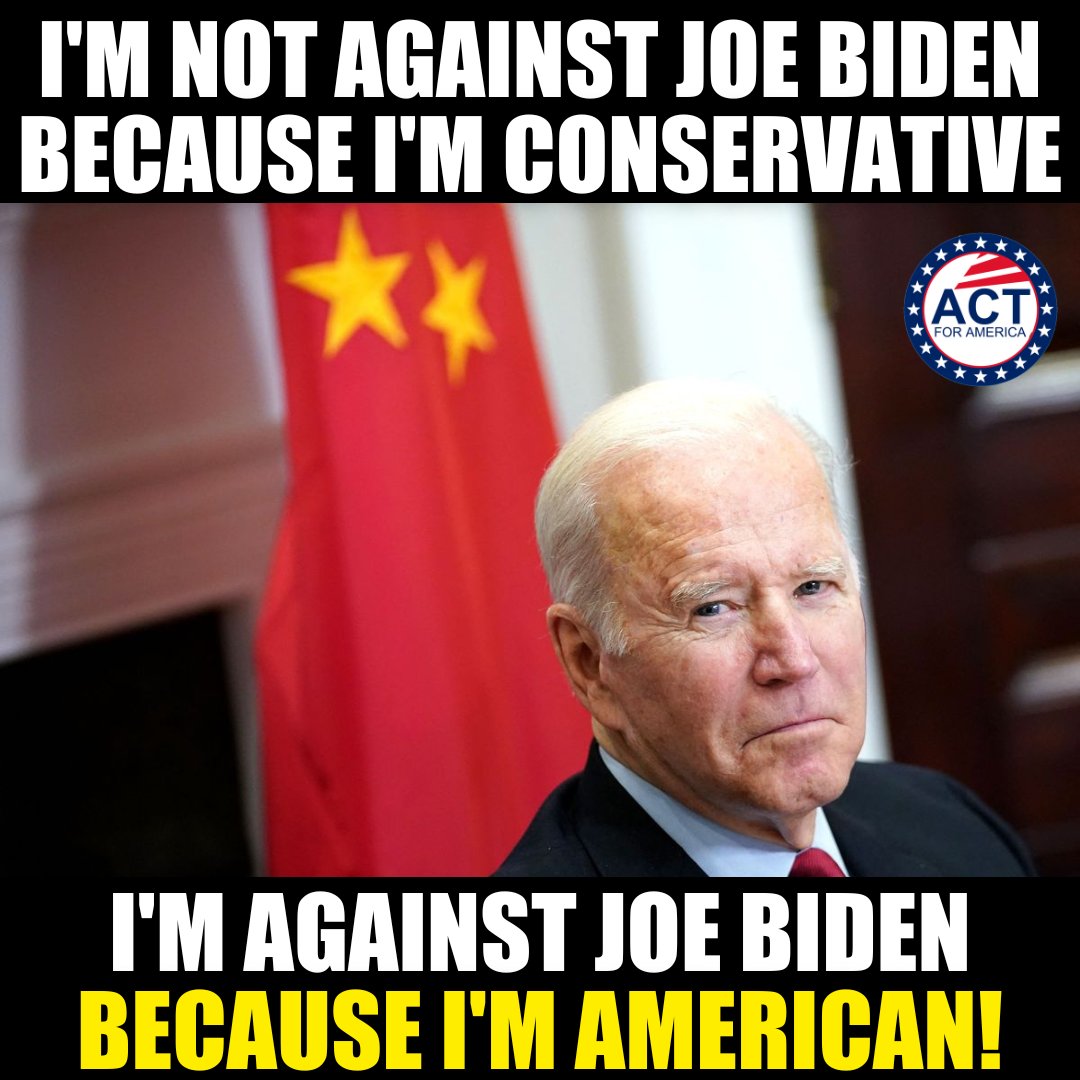 ACTforAmerica's tweet photo. Joe Biden puts America LAST! https://t.co/xq7E7zvfJG