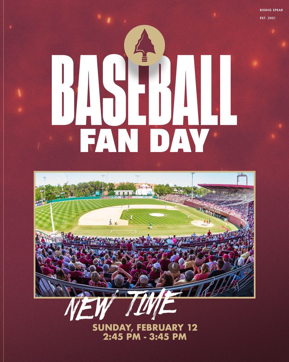 Remember to visit the <a href="/RisingSpearNIL/">RisingSpear</a> booth and enter the FREE drawing SUNDAY. 

We are giving away autographed: T-shirts, ⚾️ and hats‼️

Gates open at 11:30 am with the first pitch scheduled for 12:30 pm. 

#noles #gonoles