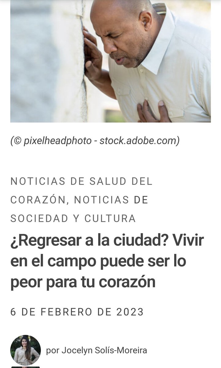 ⚠️Atención al titular
Ya no saben que inventar 🤦🏼‍♀️😂

Vivir en el campo puede ser lo peor para tu corazón 💔
studyfinds-org.translate.goog/city-living-ru…