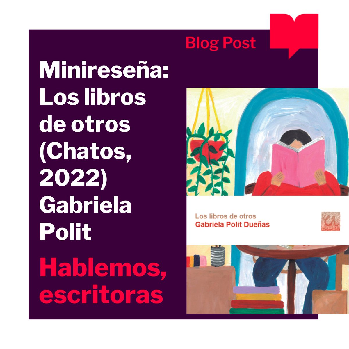 HabEscritoras's tweet photo. ¡🆕blog post! Si tienen que leer un libro en estos días que sea Los libros de otros. Les dejamos una probadita en nuestro blog para empezar a abrir apetito. 

https://t.co/oDXXwG7Alu

@polit_gabriela @ulisesgg @saracordon @zakra https://t.co/ltVhrYMy6a