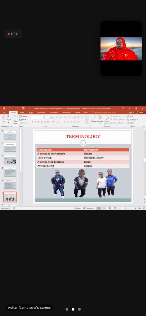 AsherAdvocates's tweet image. Learning what’s acceptable and what’s not within the #dwarfism community @aadisao 2023 virtual disability conference.
