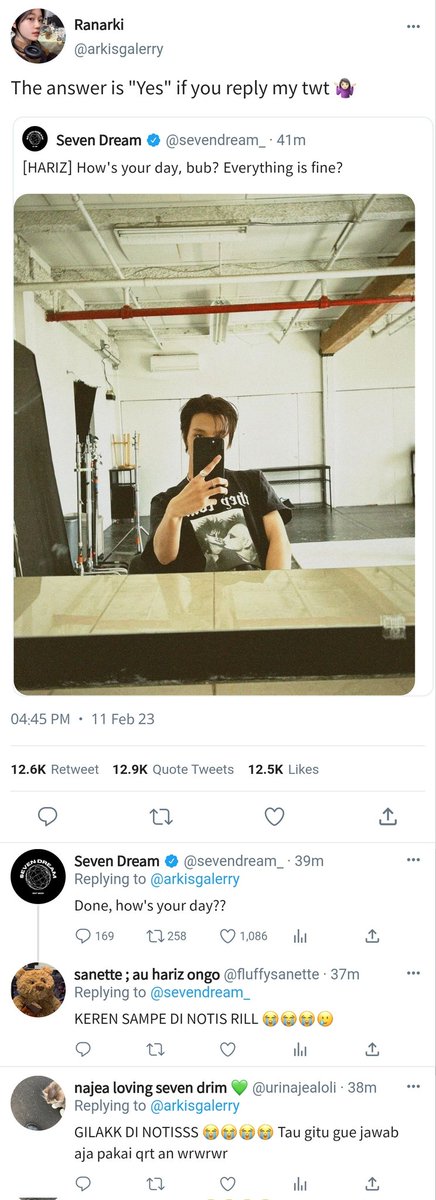 lullabysfly's tweet photo. boys at school never 
look at me, but Hariz did!

— haechan, few tweets https://t.co/cRQMD8Psrr