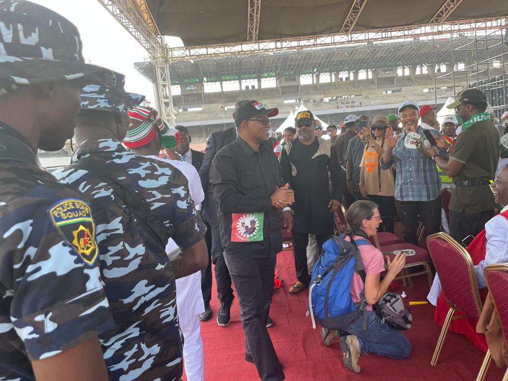 PeterObi's tweet image. I've just arrived at the Global Village of TBS. What a crowd! What a reception! Gbosa for the Obidients! -PO