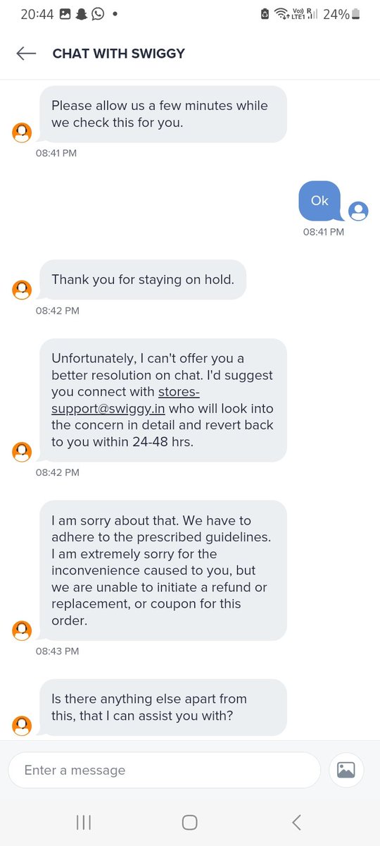 buzzing_ah's tweet photo. @SwiggyCares  youre delivering rotten vegetables, and not even compensation with a replacement? https://t.co/3FTmAVoTL8