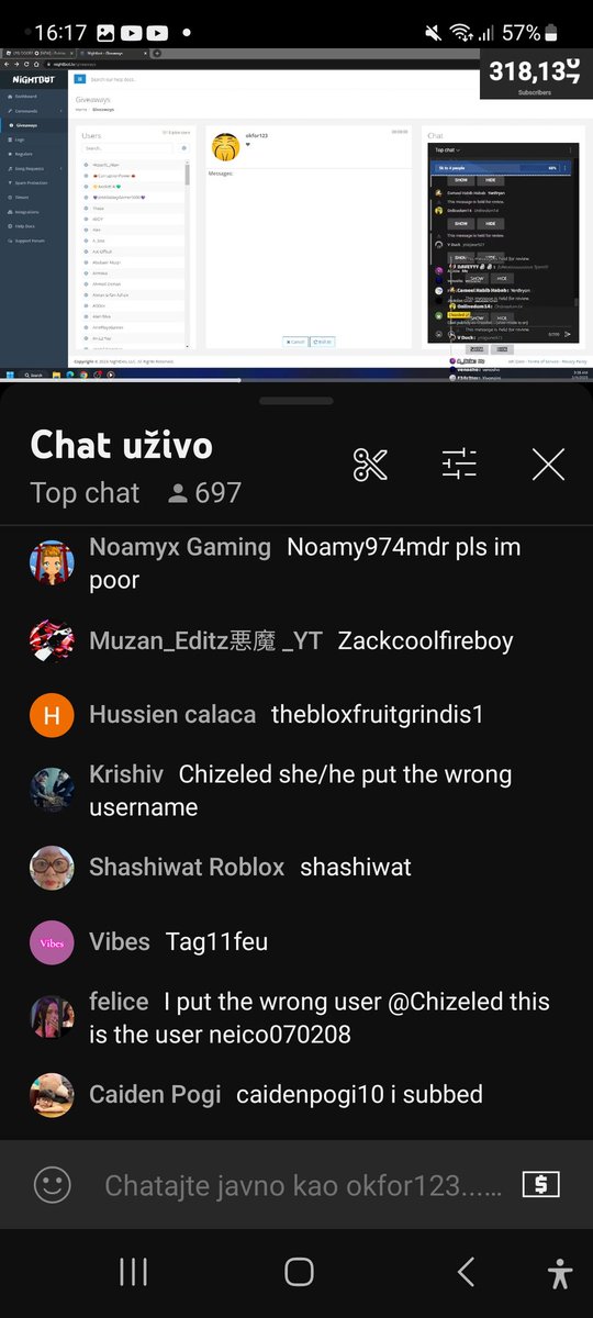 ignb003's tweet photo. @chizeled_ @haz3m_ Hey I just won a 5k robux giveaway and I didnt get anything. Please give me my 5k robux my user is HRC28327 and here us proof https://t.co/KNbg90Oeuy