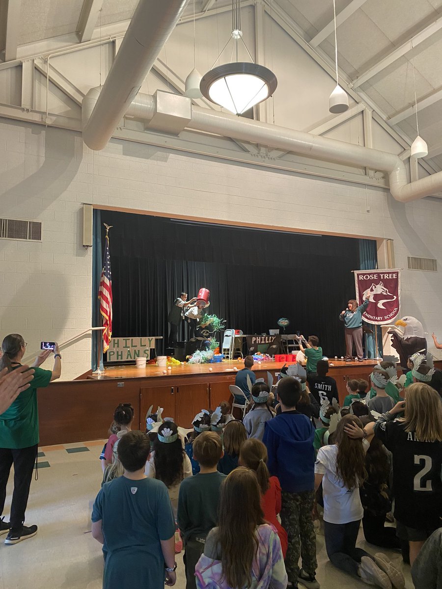 Friday’s <a href="/Eagles/">Philadelphia Eagles</a> pep rally at <a href="/RoseTree_RTMSD/">Rose Tree Elementary</a> ! 🦅💚🤍