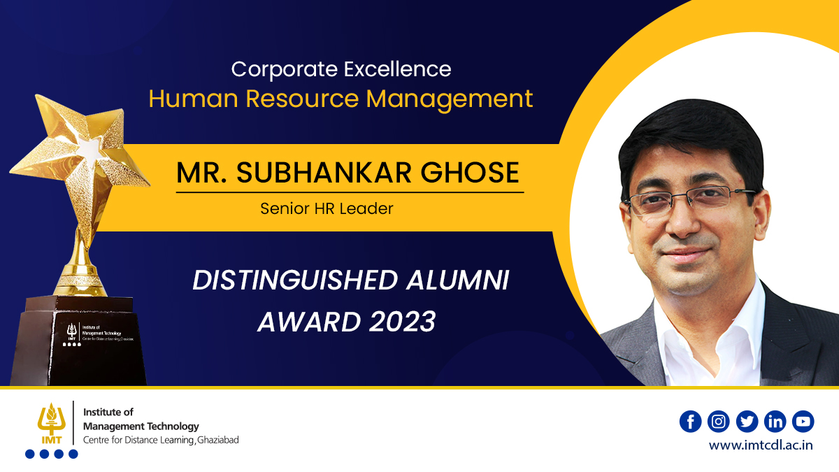 IMTCDL's tweet photo. We are proud to recognize Mr. Subhankar Ghose for his excellent work in the domain of Human Resource Management and present him with the IMT CDL Alumni Award 2023. Keep up the good work and make us proud.
#Congratulations #AlumniAwards #imtcdlaward #award #IMTCDL https://t.co/tUPIxljZYl