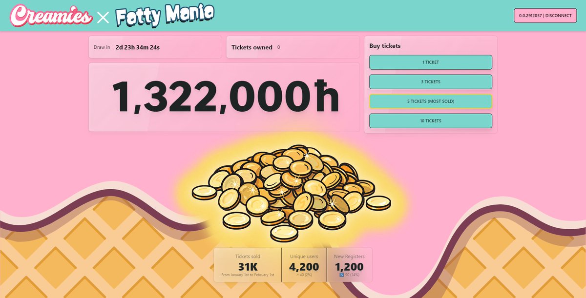 🎉🔥 Giveaway alert! 🔥🎉
🥳300 HBAR 🥳

Our raffle is coming soon and it's going to be a gamechanger with @CreamiesNFT 🎉 

- follow <a href="/FattyManiaHBAR/">Fatty Mania</a> 
- like + rt
- tag 3 friends
- join discord 

#HBAR airdrops for Fatty holders, your balance will grow with each NFT you own 🔥