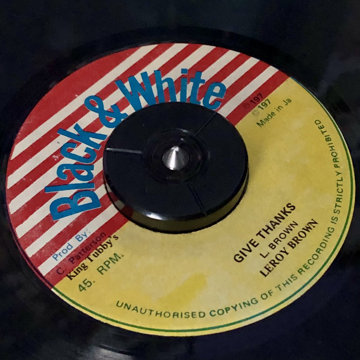 Dubmobile's tweet photo. Give Thanks! #reggae #Jamaica #KingTubby another Carlton Patterson production. https://t.co/0DbIrJc2hK