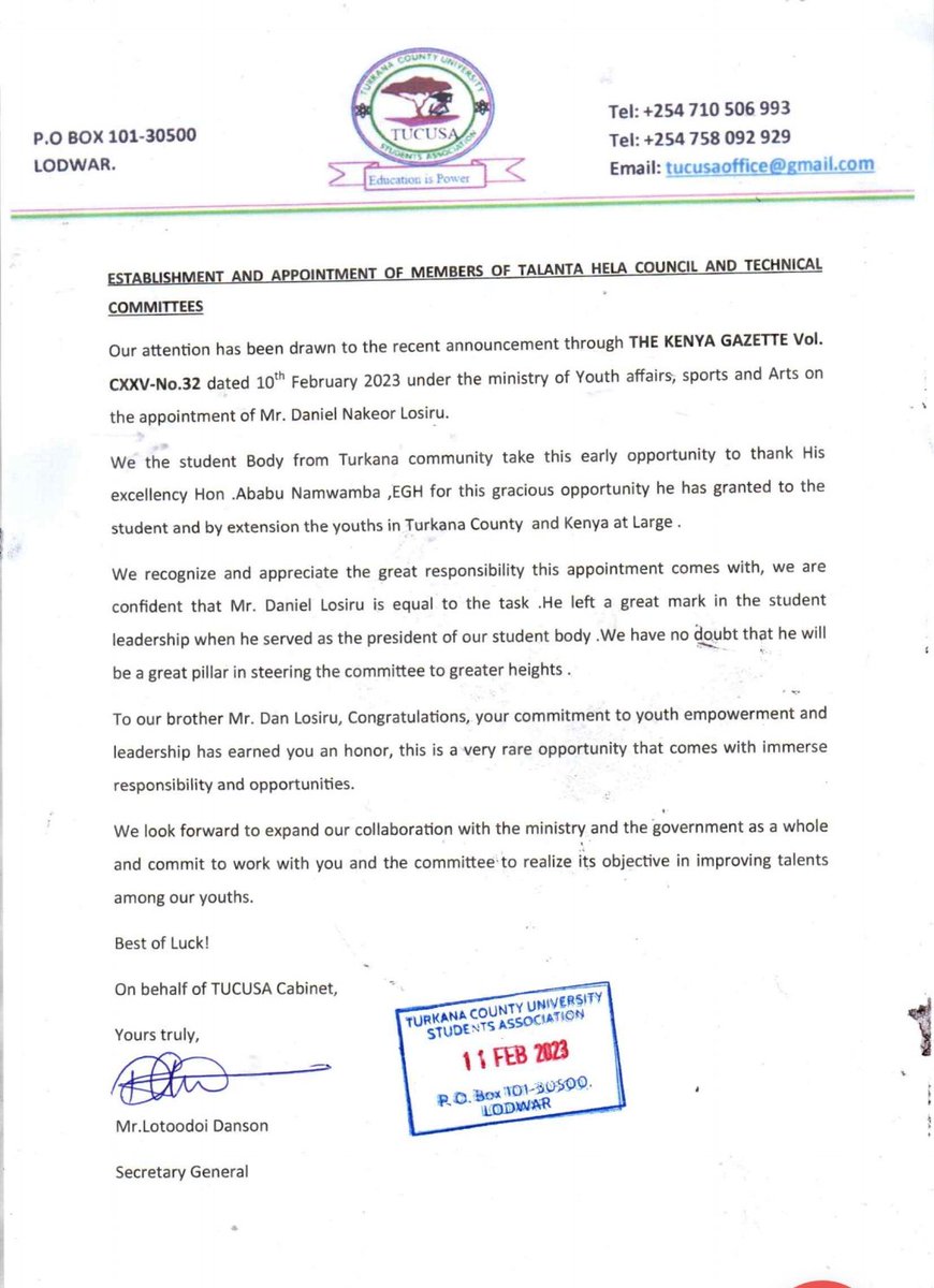 Turkana County University Students Association tweet media