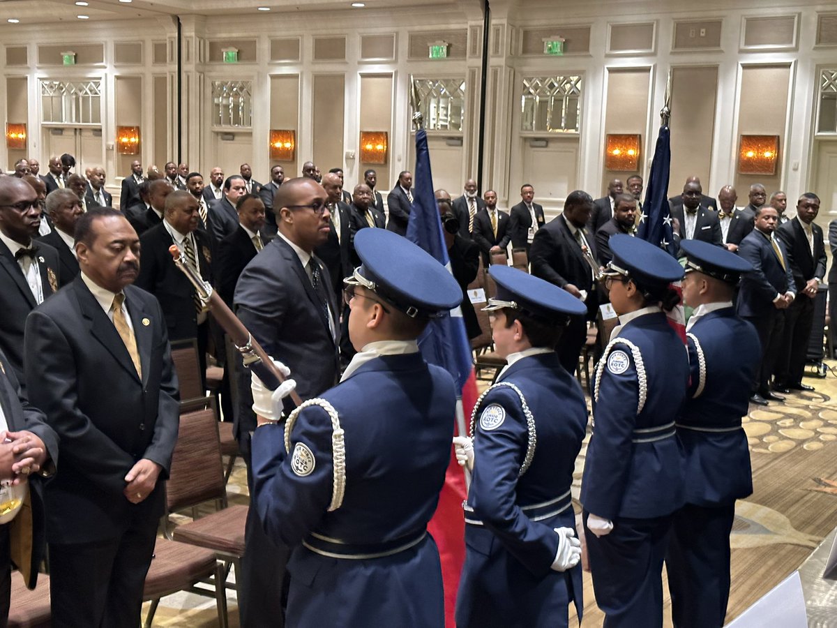 BKRoberson2's tweet photo. I’m so proud of the BF Terry AFJROTC @TX20103, who honorably posted the National and Stare Colors at the Texas Council of Alpha Chapters (TCAC) 59th Anniversary Convention in Sugar Land, Texas. #RangerPride @apa1906NETwork @AlphaSouthwest @Terry_Rangers @LamarCISD https://t.co/yVNw3EValU