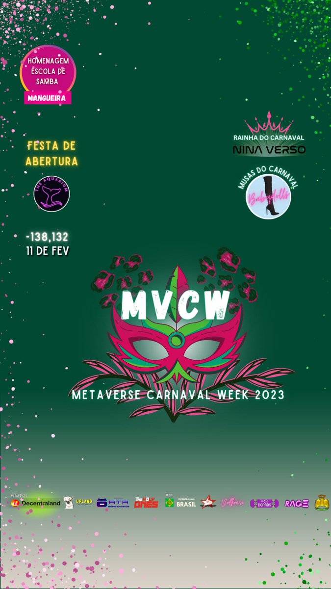mauricioronei's tweet photo. MVCW-1 °Carnaverso at @decentraland
@UplandMe @DCL_Brasil @TheHolyOnesNFT @Uniquehorns_nft @DollhouseDCL @VoxBoardsNFT @NinaSilvaPerfil @DCLBabyDolls #gamesochain @atrovenado #ATRmetaversoEventos #MVCW2023
#MVCW (-138,132)
#escoladesambamangueira
https://t.co/W27P2G8WMK https://t.co/gbc9SFEnKg