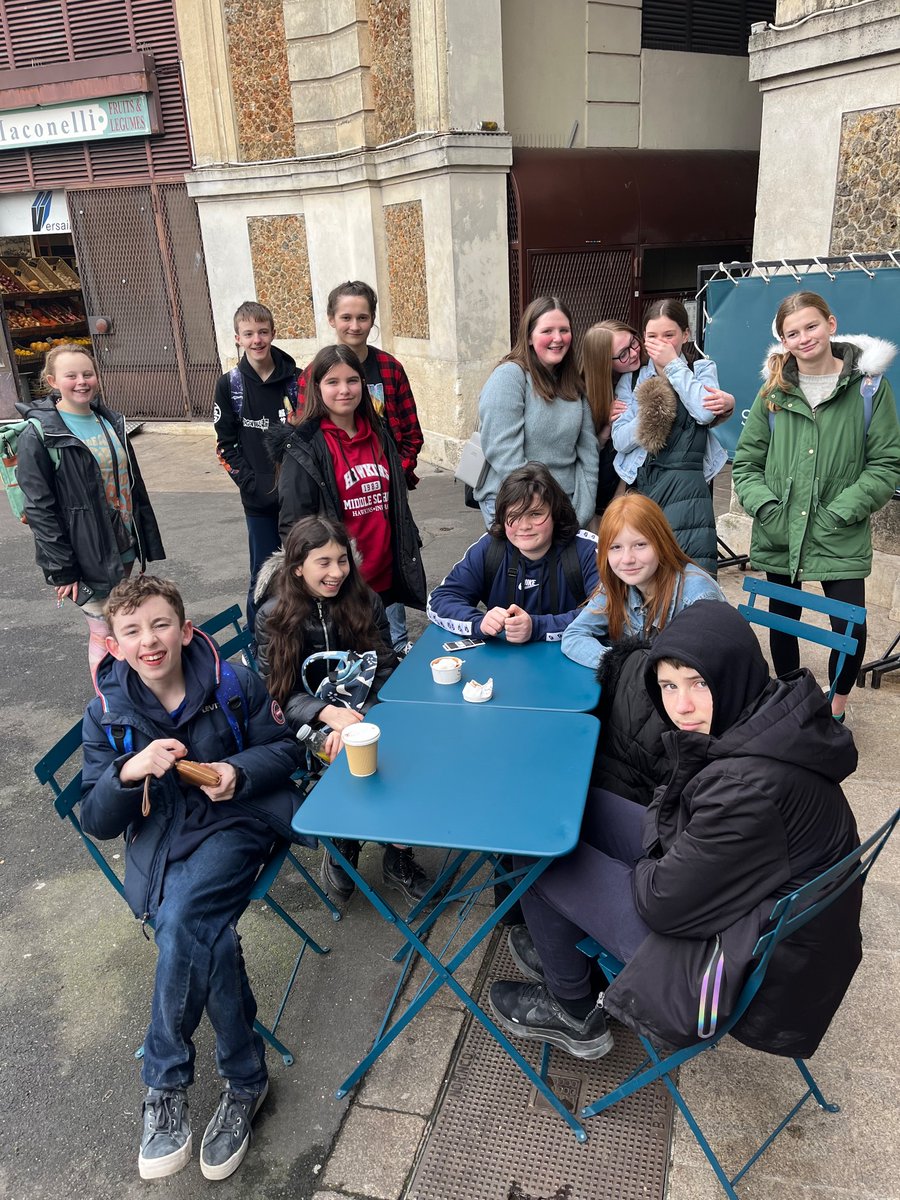 SJPHeadteacher's tweet photo. Students (and staff) onboard coach C have had a great day out at Versailles as well as exploring the local markets and practicing our French skills! https://t.co/q9nOFuWdYd