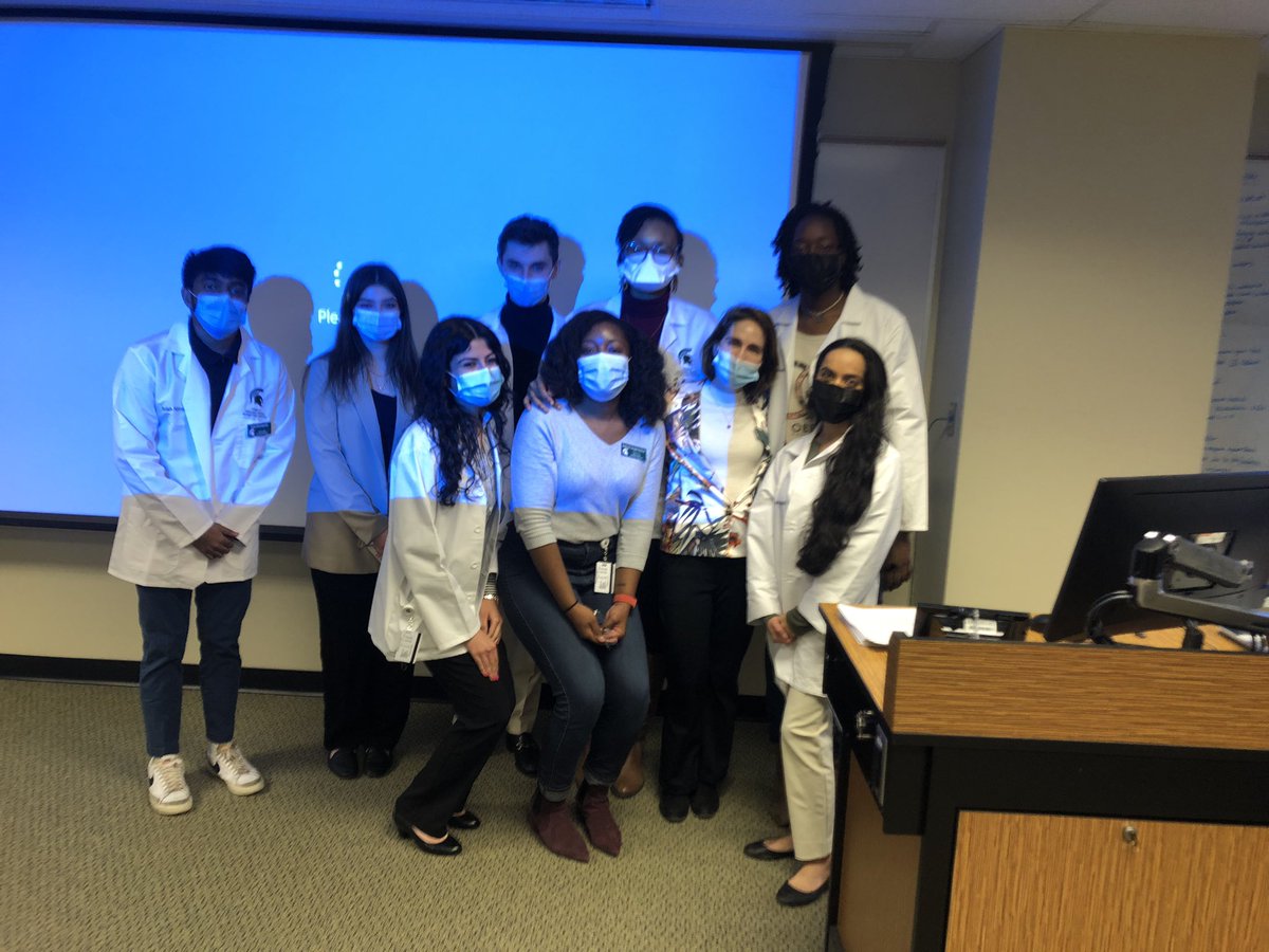 CarolinaRestini's tweet photo. My OMS future DO physicians and FUTURE DOCs, thanks #SpartanDO #MSUCOM for this opportunity to be inspired by the willingness of the young students to pursue a career in medicine founded in science! https://t.co/9fW3BnmBxP
