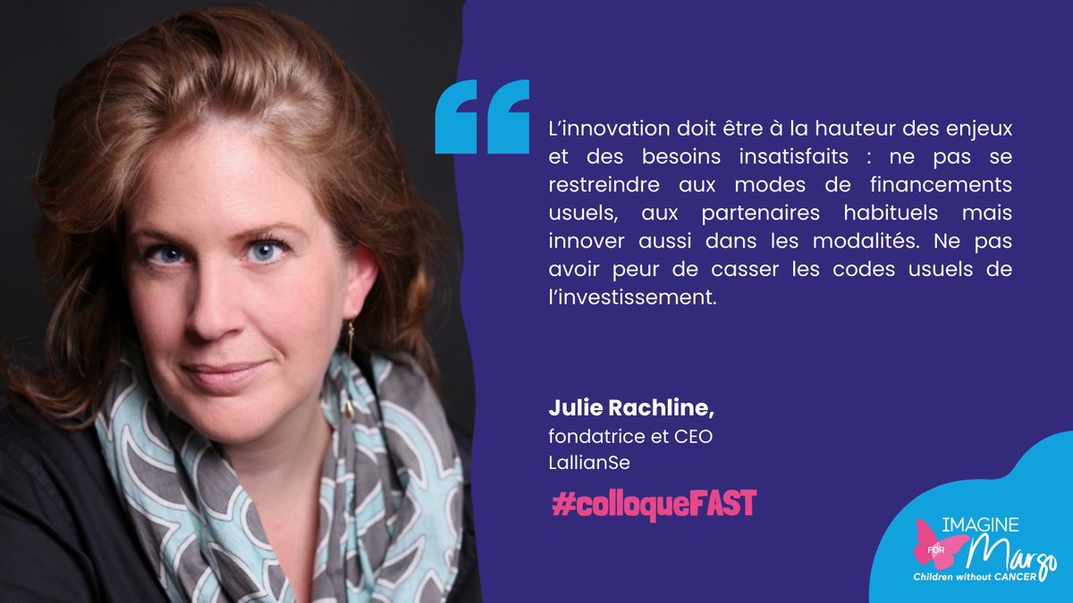 ImagineforMargo's tweet photo. #colloqueFAST Inventer un nouveau modèle de rupture pour financer l'innovation thérapeutique chez l'enfant avec @JulieLallianSe https://t.co/H7YU1w0tgN
