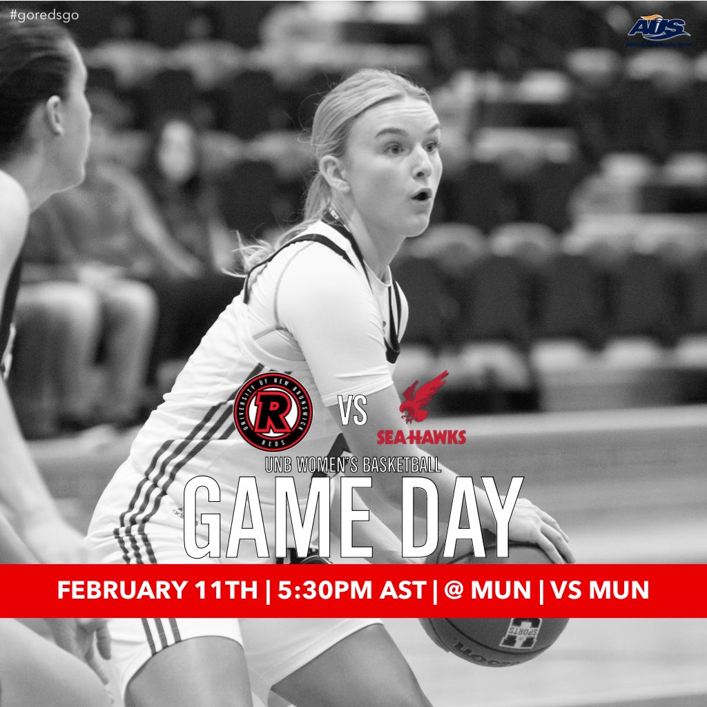 RedsWBB's tweet photo. ‼️Game day #1 in Newfoundland‼️
🗓️ February 11th
⏰5:30PM AST
📍Memorial University 
🏀vs @munwomensbball 
🎥AUS TV
#goredsgo https://t.co/SWL9qif0fJ