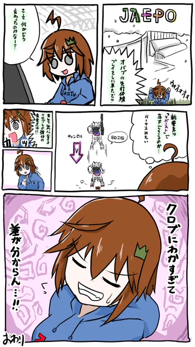 先行プレイで新作の違いを体感する雑種ちゃん
#オバブ 