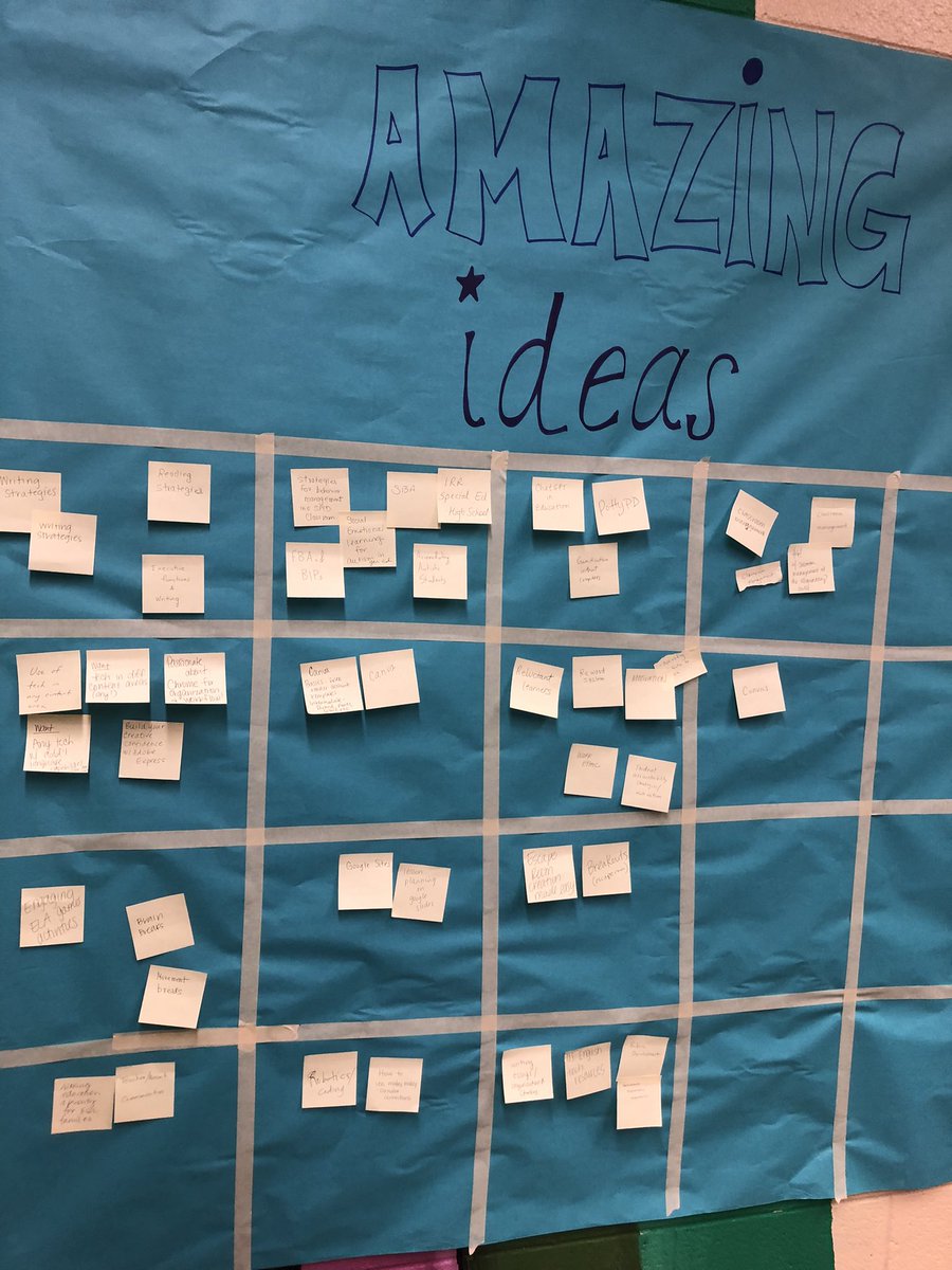 Break time means more collaboration time! About to get ready to hear some more great ideas from these passionate educators!! #edcampforsyth #forsythpln