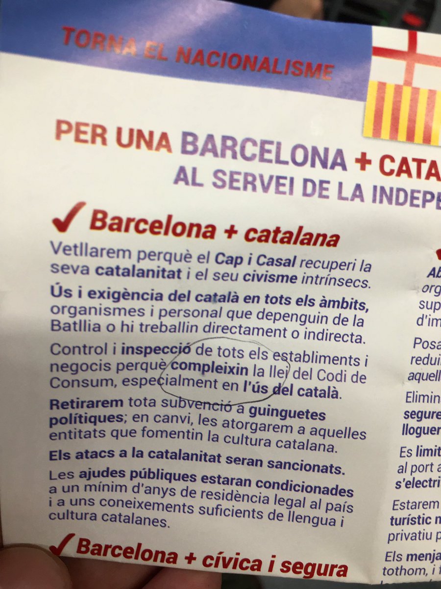 AviSalviOficial's tweet image. Digueu-me quin altre partit polític té al seu programa municipal mesures pel català com les del FNC?
#femfront #tornaelnacionalisme