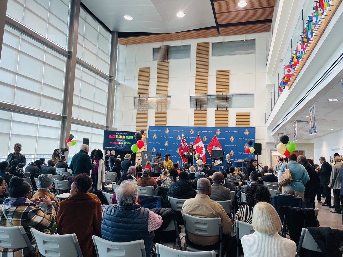_JosephSilva's tweet photo. Thrilled to be with colleagues and partners ⁦@YRP⁩ Black History Month celebration. What a turnout - love the energy and strength of community #inclusiveyr https://t.co/clNUXuguaG