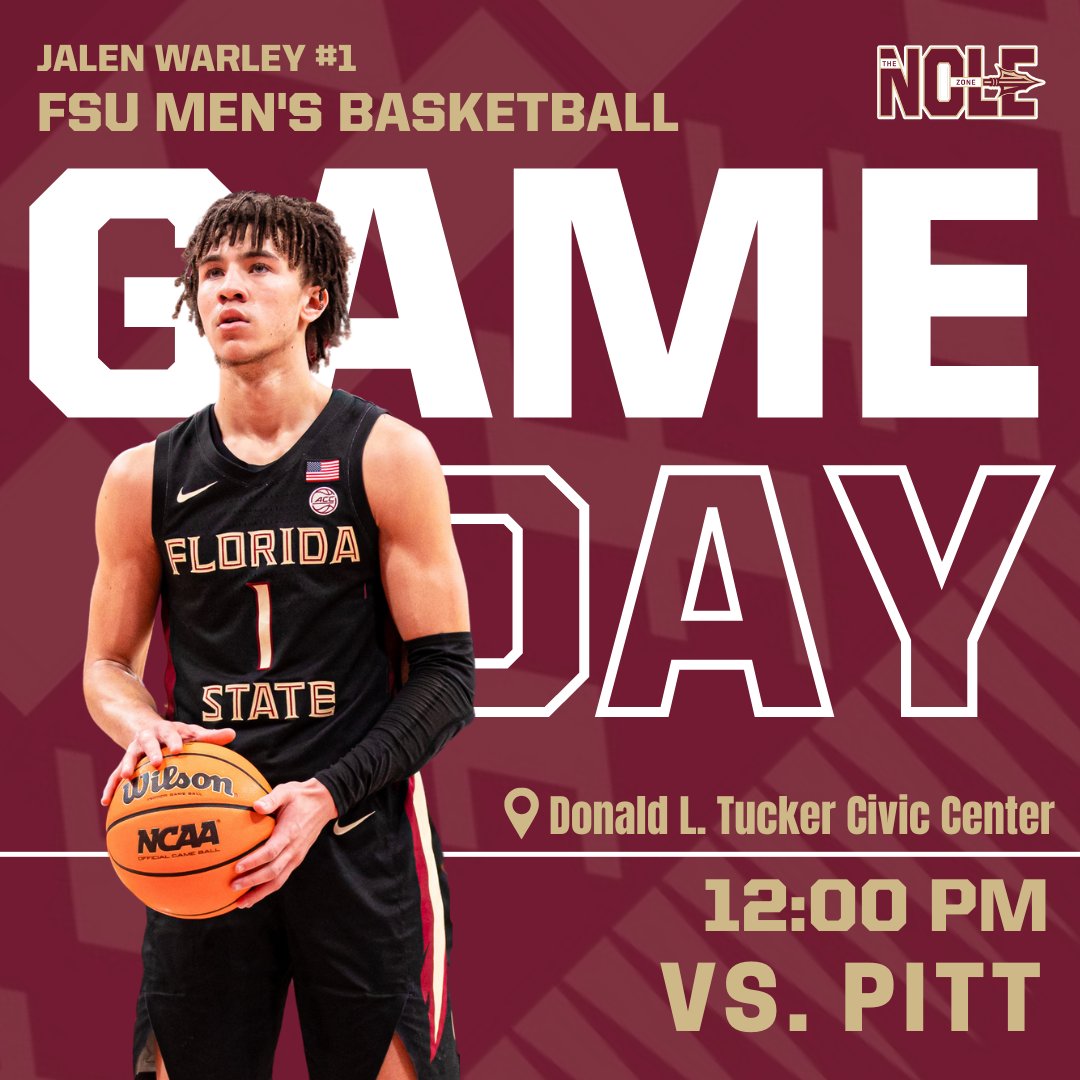 thenolezone's tweet image. 📣 GAMEDAAYYYY 📣 

MBB takes on Pitt TODAY at NOON in the Tuck! Get your tickets using the link in our bio...

Today is formal day, so wear your finest attire🤵🤵‍♀️ Let's go get the season sweep on the Panthers 🧹 

#thenolezone #fsu #gonoles