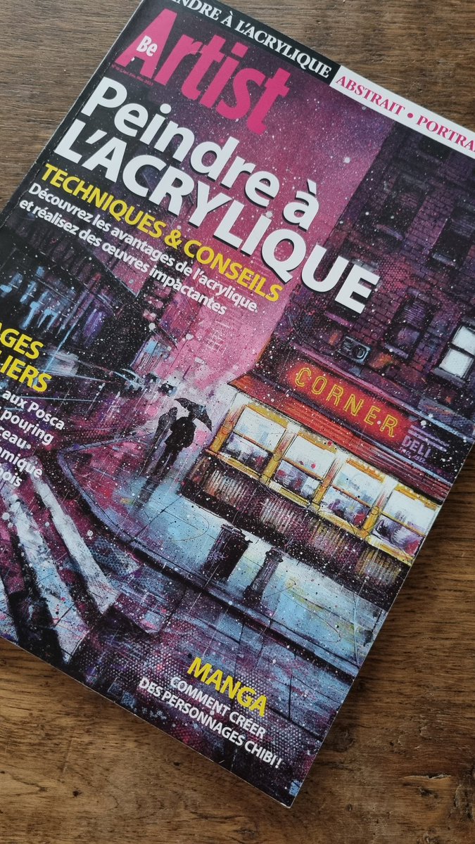 Retrouvez mon nouveau tuto à l'acrylique dans ce numéro de #BeArtist . Avec également <a href="/Oskunk/">Oskunk</a> et <a href="/graffmatt/">GRAFFMATT</a> 🔥🔥.
En kiosque. You need it. #magazine <a href="/sguillaume/">Stéphanie Guillaume</a>