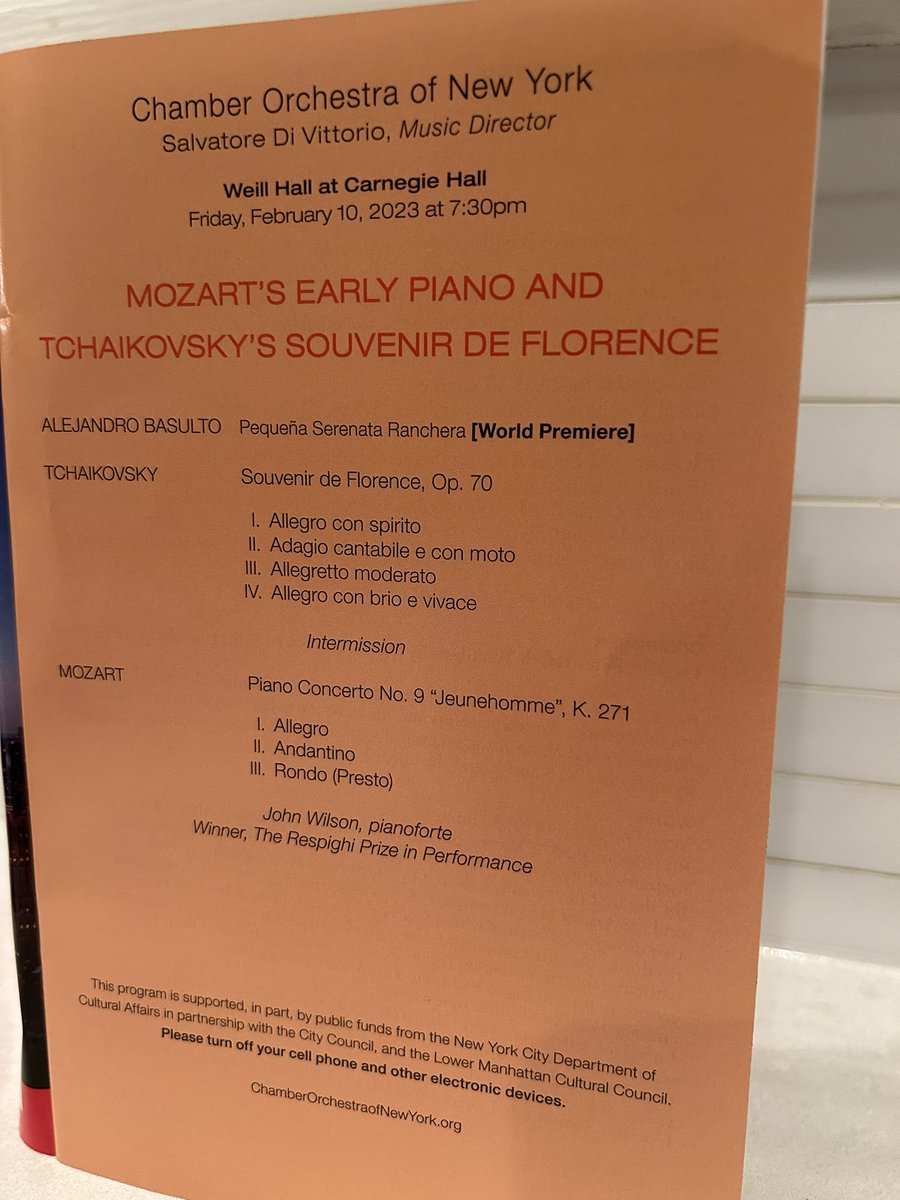 MonicaMalpass's tweet photo. Valentine’s Concert at Carnegie Hall delights this crowd!The Chamber Orchestra of NY wowed us with Mozart, Tchaikovsky &amp; an edgy new composition w/2 guest artists. Great!! Proud to be a Bd Member. Next concert: April 14th https://t.co/uh3OGOcYnn