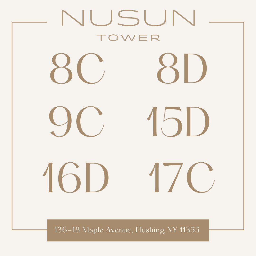 grevgllc's tweet image. 🌟🌟15D, one more contract has signed. 🔥🔥Total of 6 contracts signed JUST in ONE WEEK. Amazing job done. #nusuntower sales team!! 👍👍 #contractsigned

Don't forget coming to our OPEN HOUSE today and tomorrow. The best view and living quality you can get in downtown flushing.