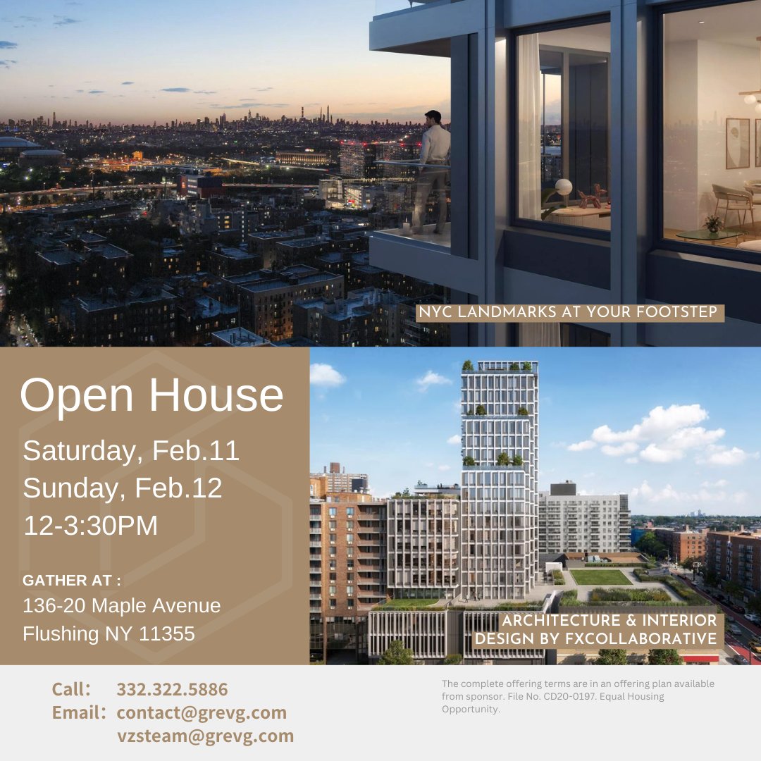 grevgllc's tweet image. 🌟🌟15D, one more contract has signed. 🔥🔥Total of 6 contracts signed JUST in ONE WEEK. Amazing job done. #nusuntower sales team!! 👍👍 #contractsigned

Don't forget coming to our OPEN HOUSE today and tomorrow. The best view and living quality you can get in downtown flushing.