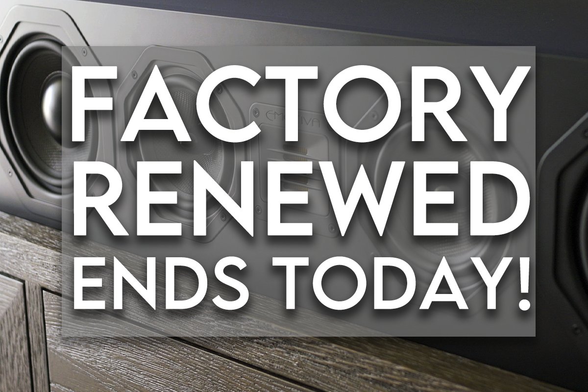 Last chance to grab a piece of our Factory Renewed gear before they are gone!

Head to Emotiva.com and search Factory Renewed to see what we have left 🎶