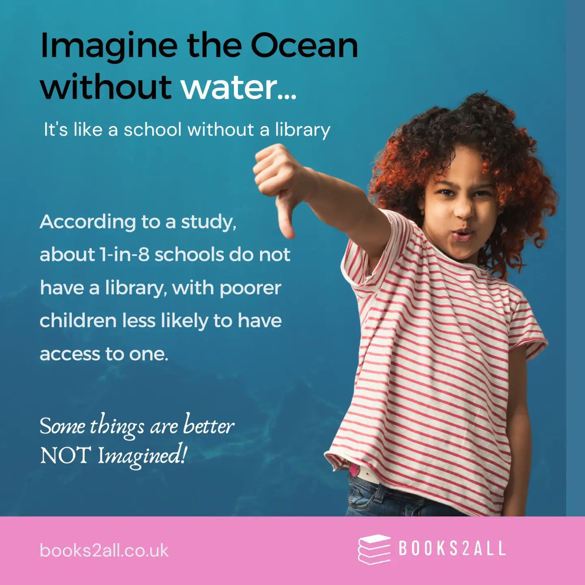 Dammy2k2's tweet image. Without access to Books and Libraries, our Schools are like the vast Ocean filled with potentials, but without water.
#BetterNotImagined #DonateABook
#Books2All #OceanWithoutWater #SchoolsWithoutBooks