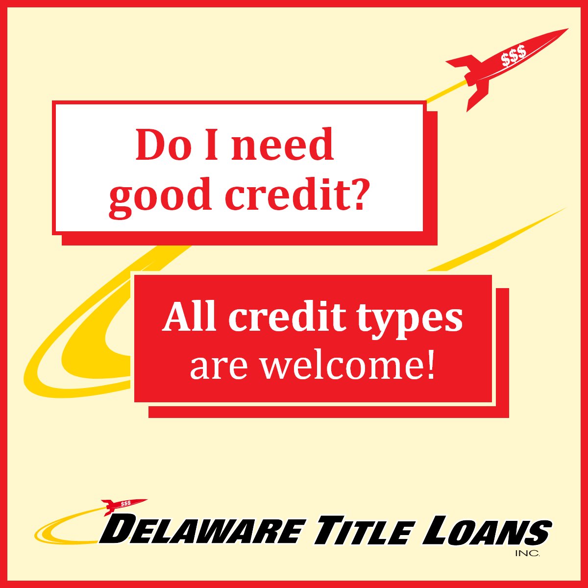 DETitleLoanCash's tweet image. 🚀 That's right! All credit types are welcome. Visit our website to get started: delawaretitleloansinc.com 

#allcreditwelcome #badcreditok #badcreditnoproblem #DelawareTitleLoans