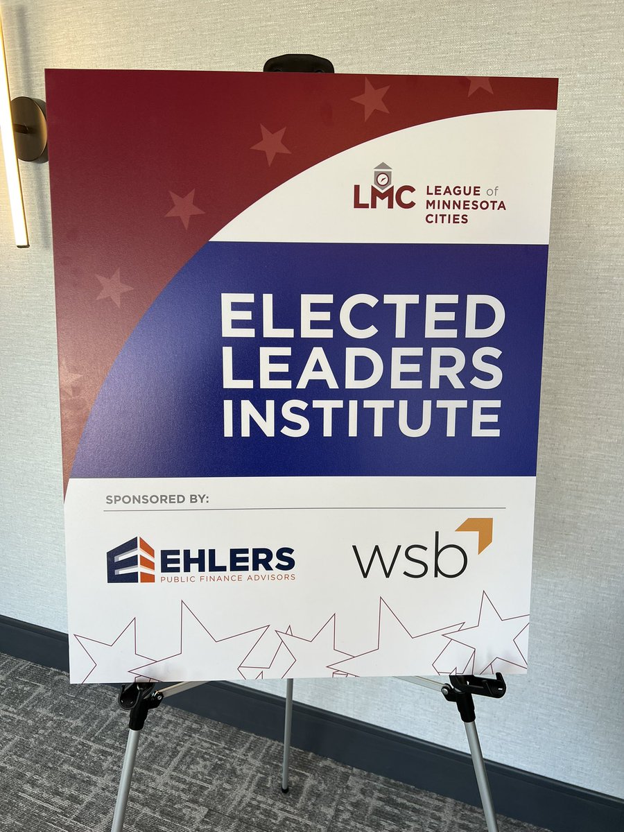 UnmachtMnCities's tweet image. Thanks to @WSBEngineering &amp;amp; Ehlers for sponsoring @MinnesotaCities Elected Leaders Institute. Kicked off our first of three sessions in @CityOfMankato on Feb 10/11. Over 100 newly elected officials listening &amp;amp; learning about city government &amp;amp; the role of elected office. #MnCities