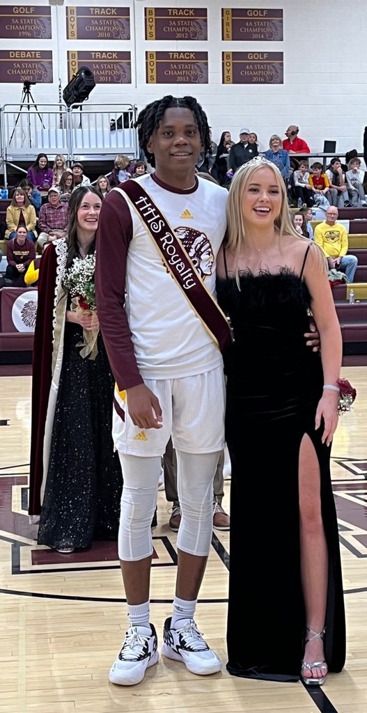 Congrats to Meg Taggart and Keamonie Archie- the 2023 Hays High Indian Call Queen and King.