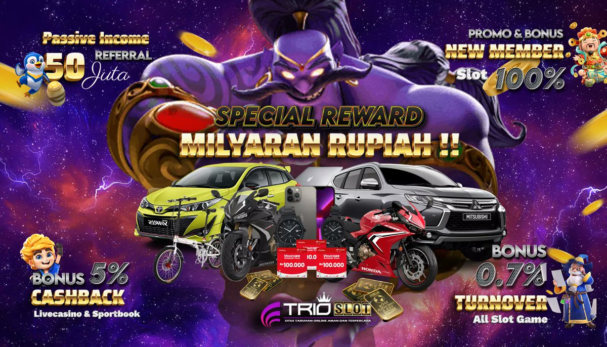 SlotTrio's tweet photo. Jangan lewatkan special reward #trioslot mulai dari voucher pulsa hingga Mitsubishi Pajero Sport Terbaru
Dibagikan setiap senin subuh setiap minggunya 

Link daftar : https://t.co/2tFRghCoVZ
RTP : https://t.co/If83T3GaoT

#slot #slotonline #slotdemo #demoslot #JungKook #rtpslot https://t.co/3gSVFyqoZ1