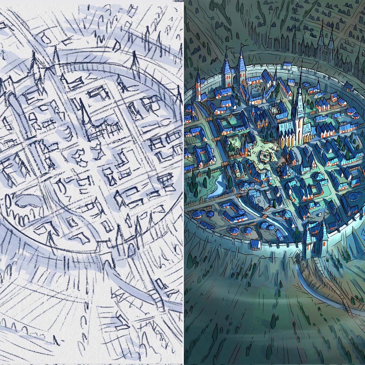 smitchellmaps's tweet image. Sketch and final!

#sketchvsfinal #dnd #art #dndmaps