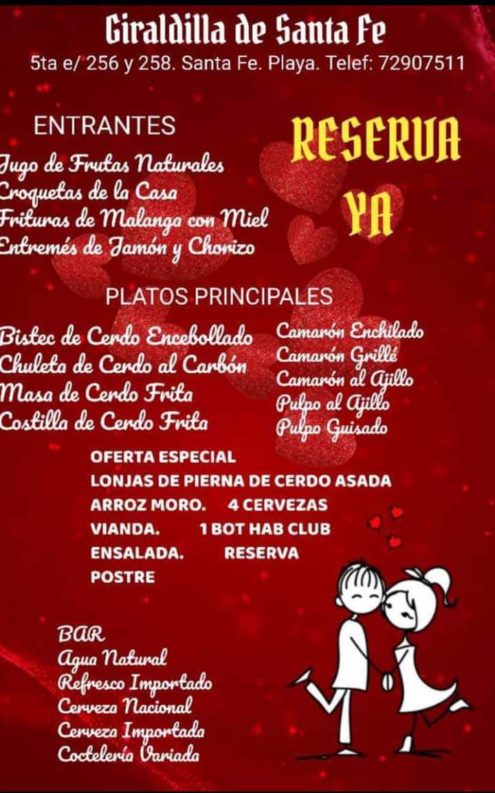 Restaurante La Giraldilla de Santa Fe
Un hermoso sitio  justo frente al mar, qué mejor para disfrutar este 14 de febrero en pareja  🥰
📌Para reservaciones puede llamar al ☎️ 72907511
#ComercioCuba