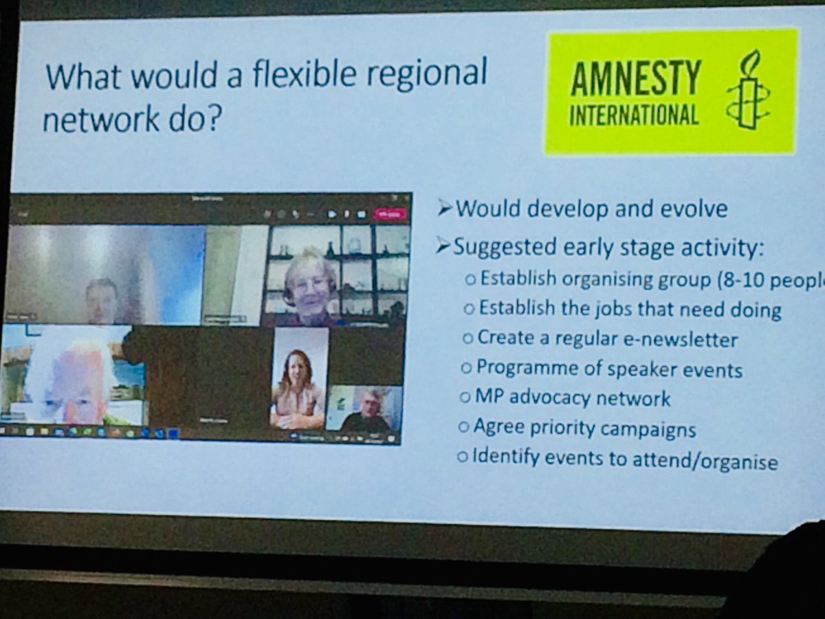 AmnestyBville's tweet photo. Getting ready to act together! Maria, AIUK Community Team and delegates exploring what it is and how it’ll work ... building a Central England activists network with ⁦@AmnestyUK⁩ ⁦@sachadeshmukh⁩ #UniversalRightsLocalAction https://t.co/j9dCfMhoF1