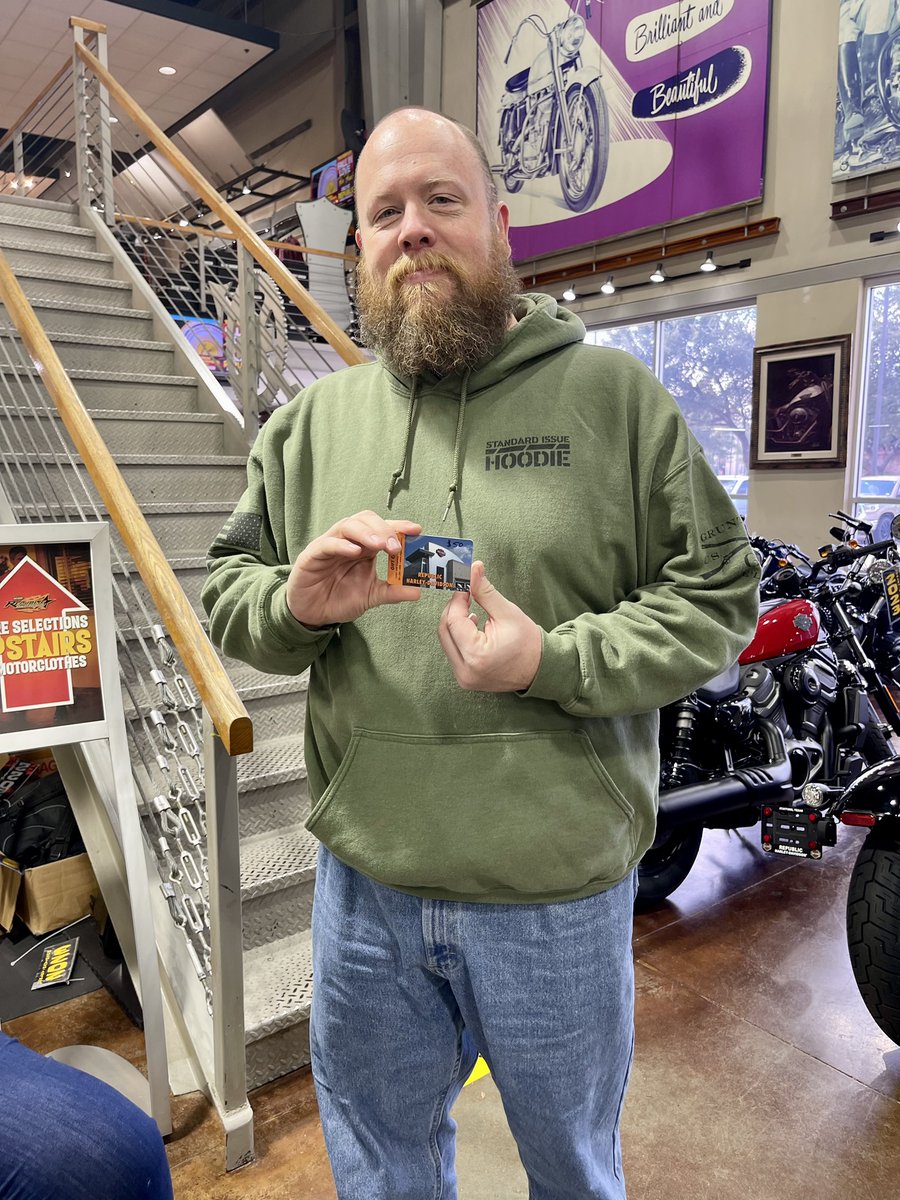 Kiss The Bike contest in full swing on the showroom floor. Come on down and cheer them on.